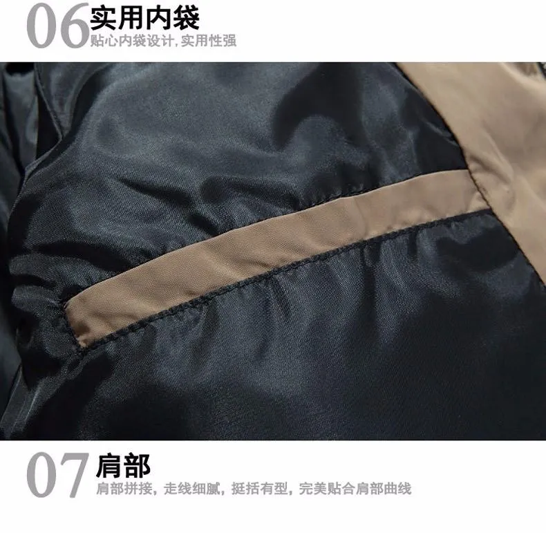 PARKA Winter Puff Jacket With Fur Hood - Mens Long Coat