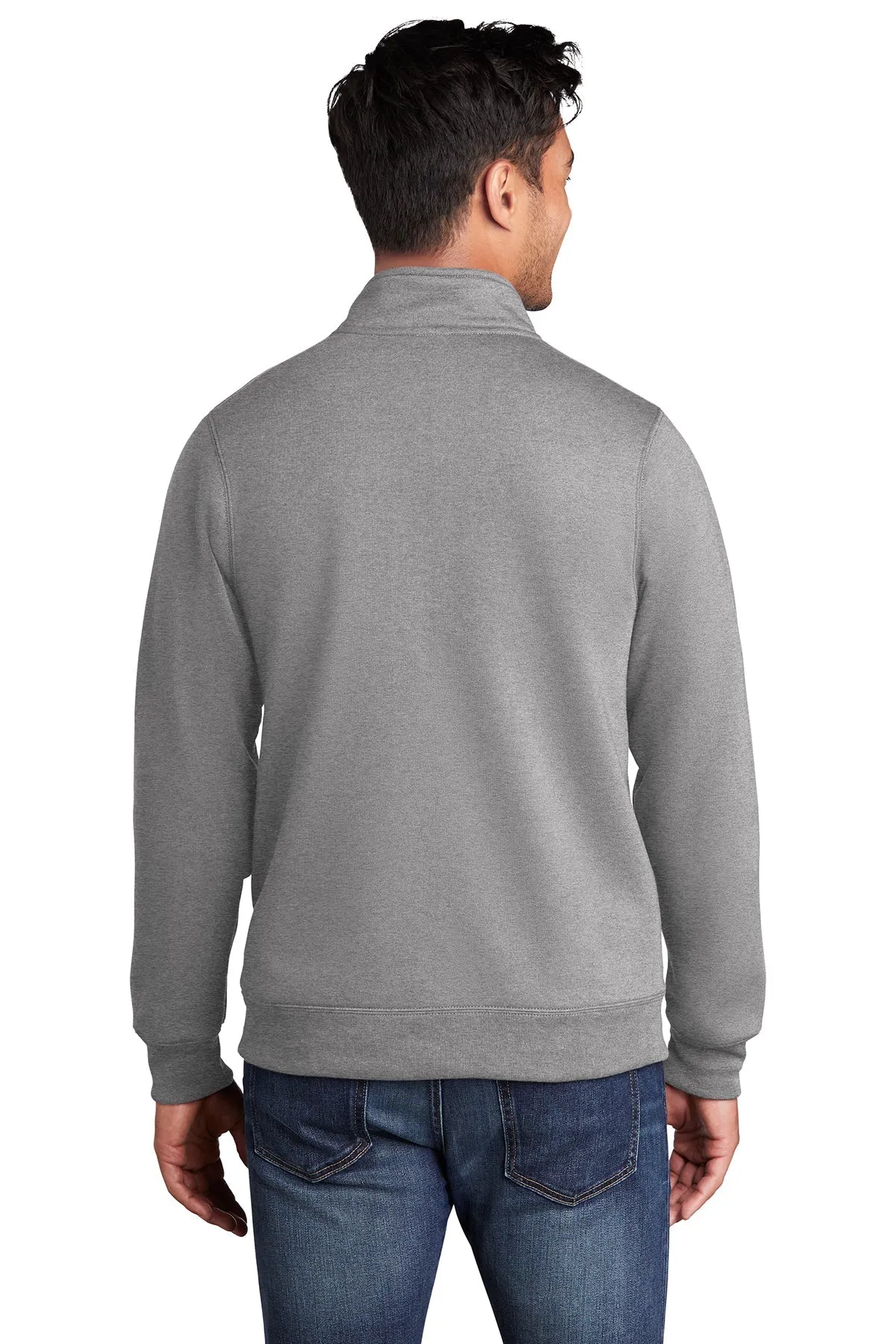 Port & Company Custom Cadet Collar Pullovers, Athletic Heather