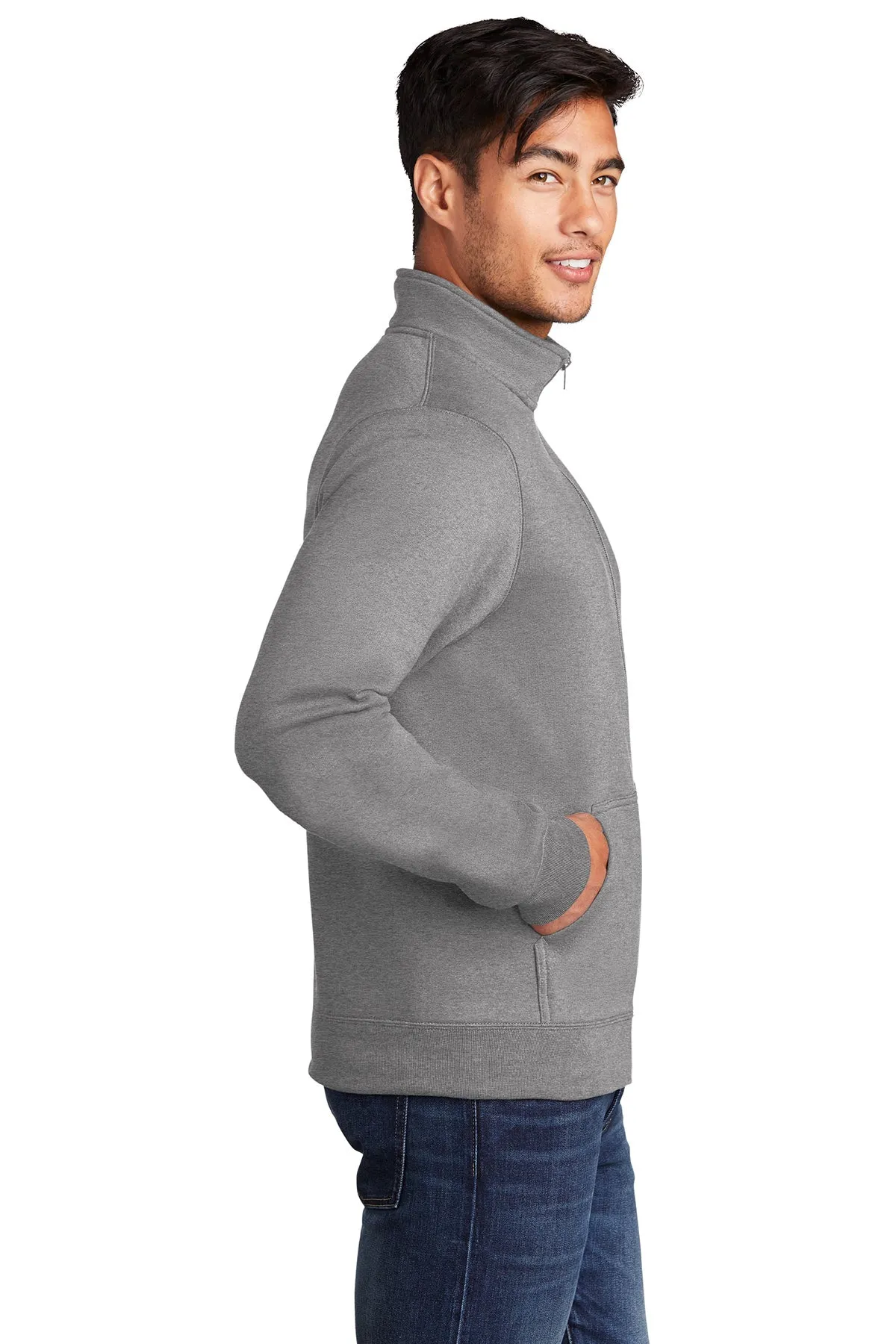 Port & Company Custom Cadet Collar Pullovers, Athletic Heather