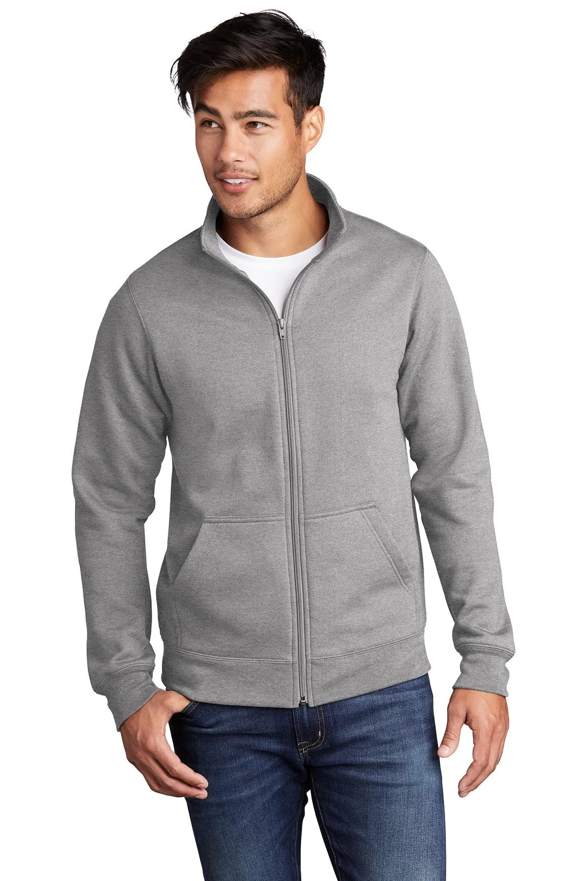 Port & Company Custom Cadet Collar Pullovers, Athletic Heather