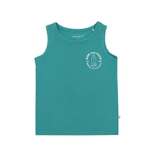 Ride The Wave Bright Blue Tank