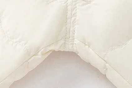 Solid Color High Waist Winter Baby Down Pants