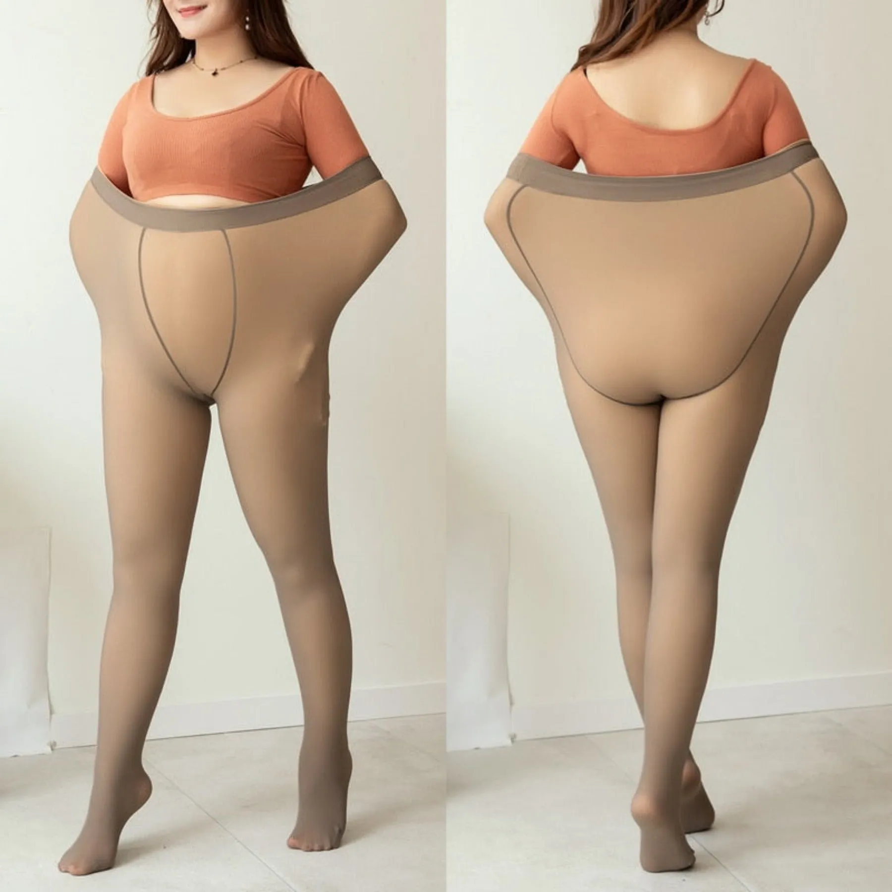Sugar Translucent Fleece Lined Tights