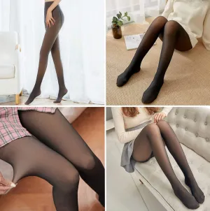Sugar Translucent Fleece Lined Tights