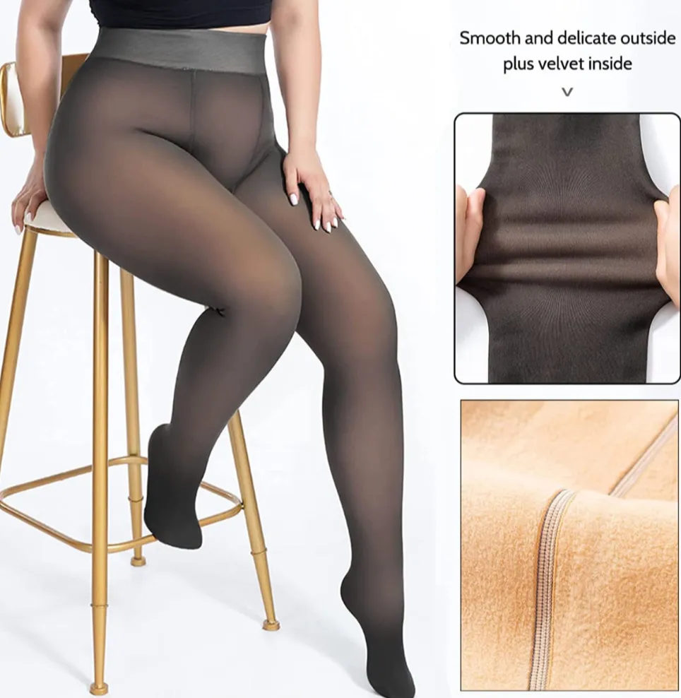 Sugar Translucent Fleece Lined Tights