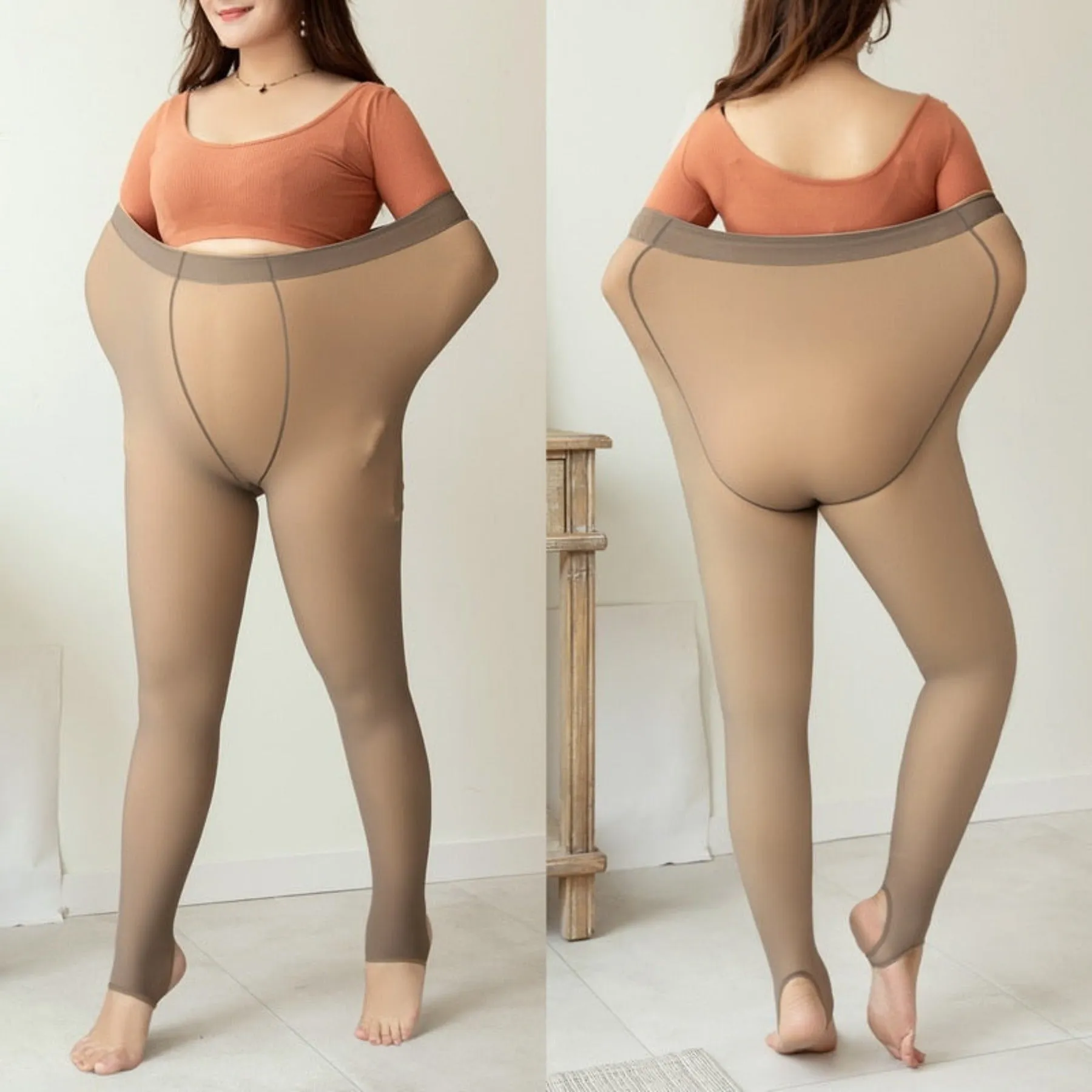 Sugar Translucent Fleece Lined Tights