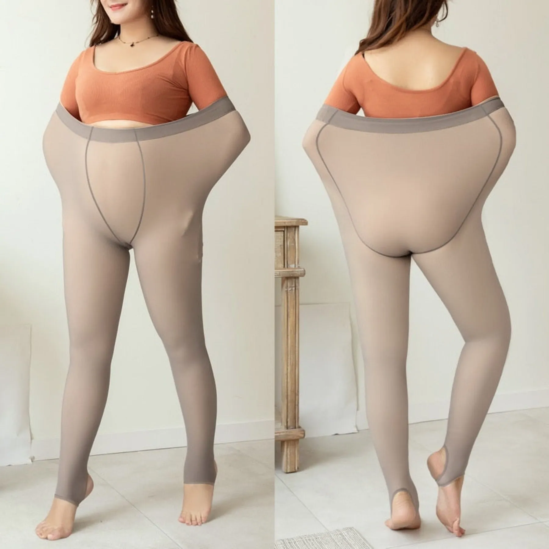 Sugar Translucent Fleece Lined Tights