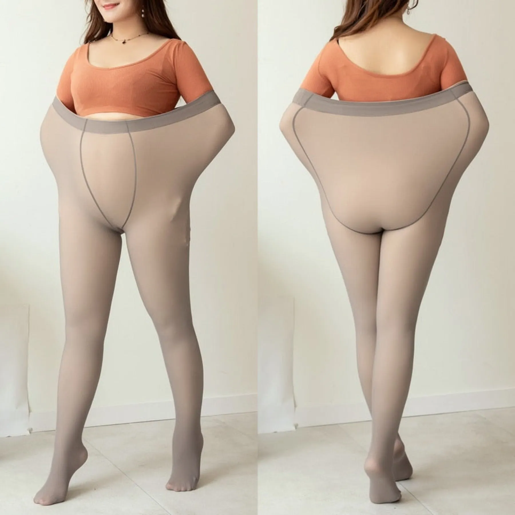 Sugar Translucent Fleece Lined Tights