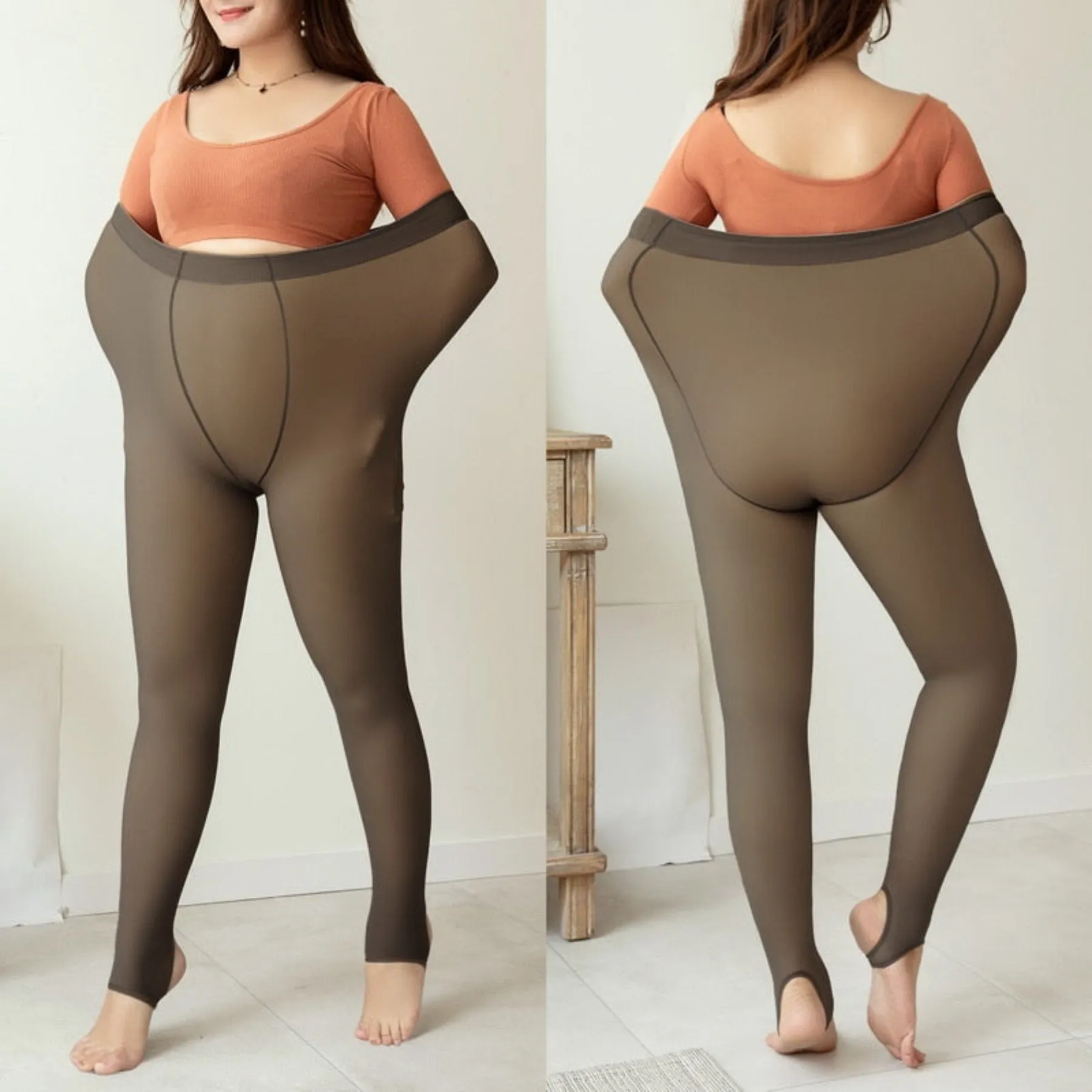 Sugar Translucent Fleece Lined Tights