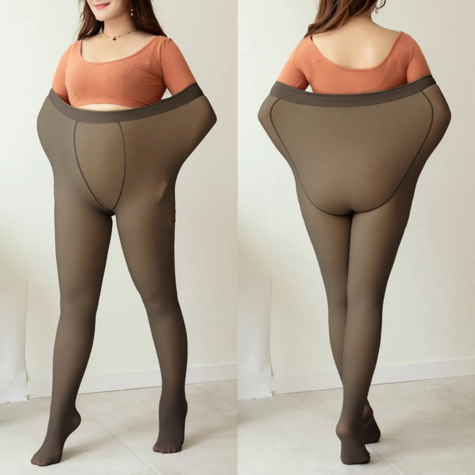 Sugar Translucent Fleece Lined Tights