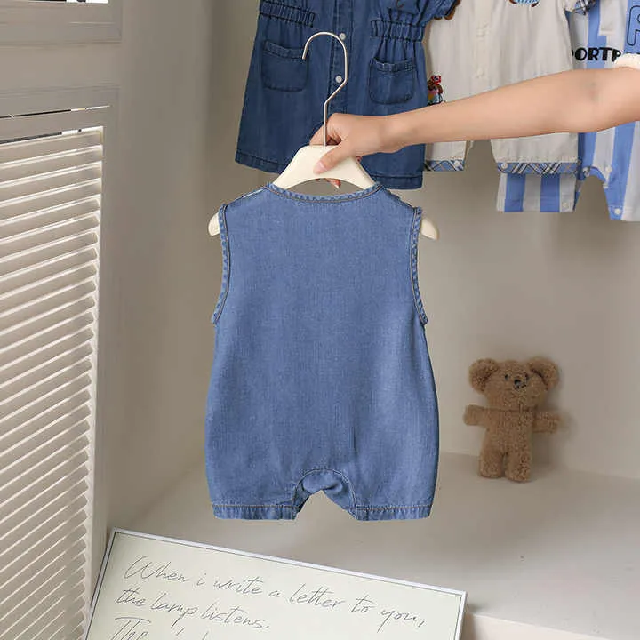Summer Sleeveless Denim Baby -رومبير جينز صيفي