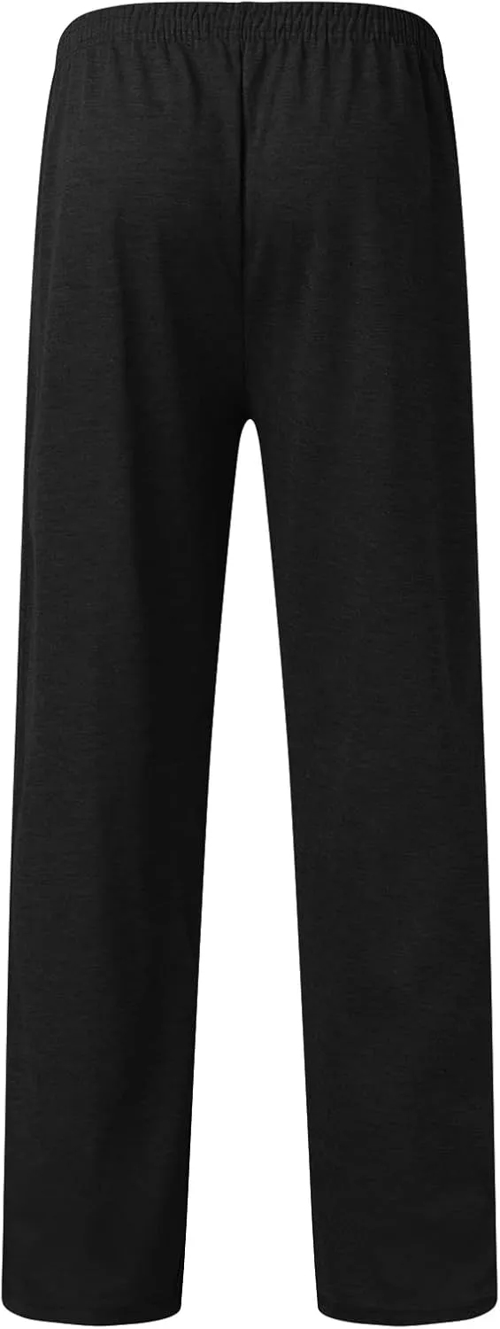 Sweatpants For Men Men's Cotton Joggers Solid Drawstring Sport Cargo Fashion Pants Hiking Running Sweatpants Trousers