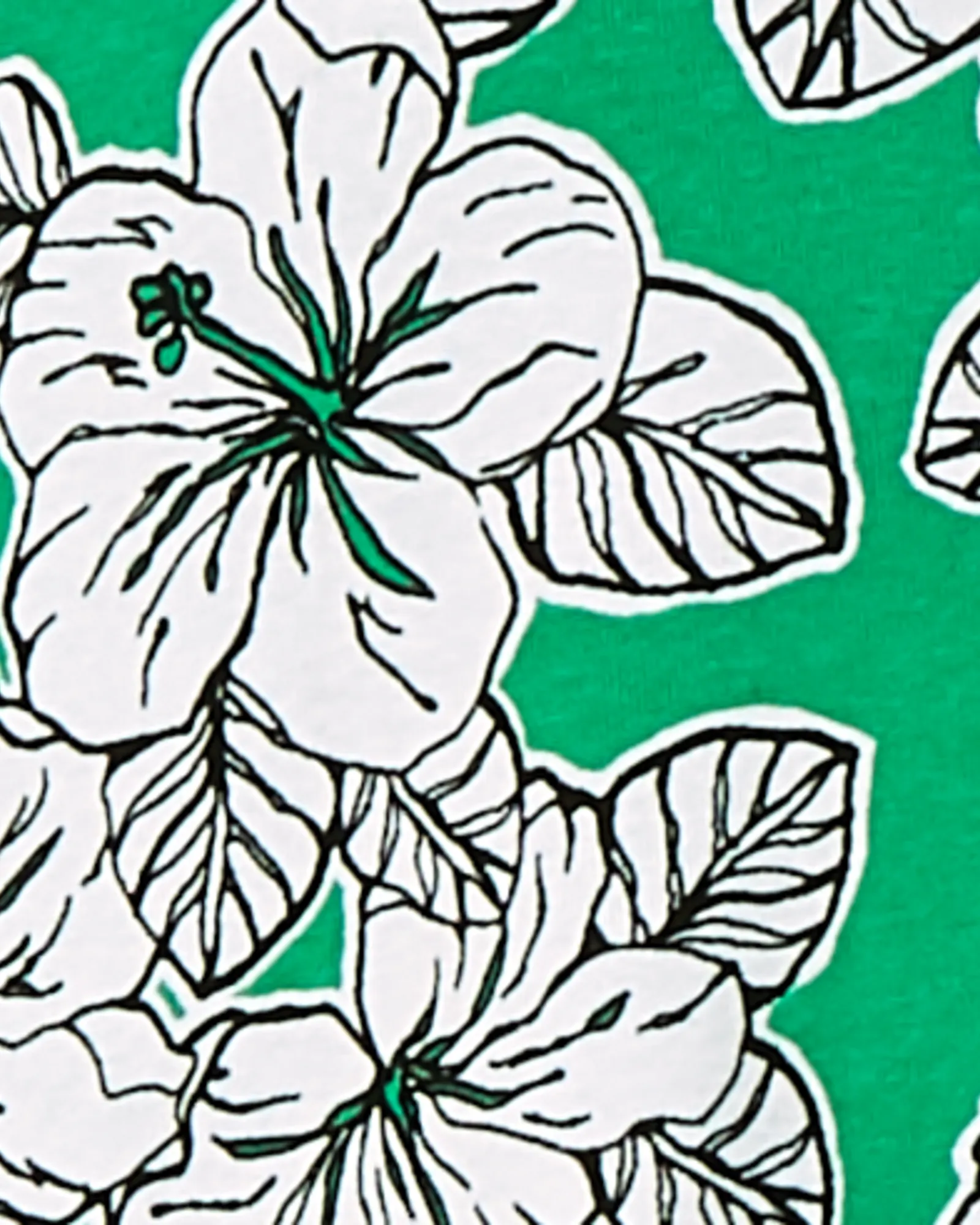 Tiffany Printed 100% Cotton Top | Kelly Green / White