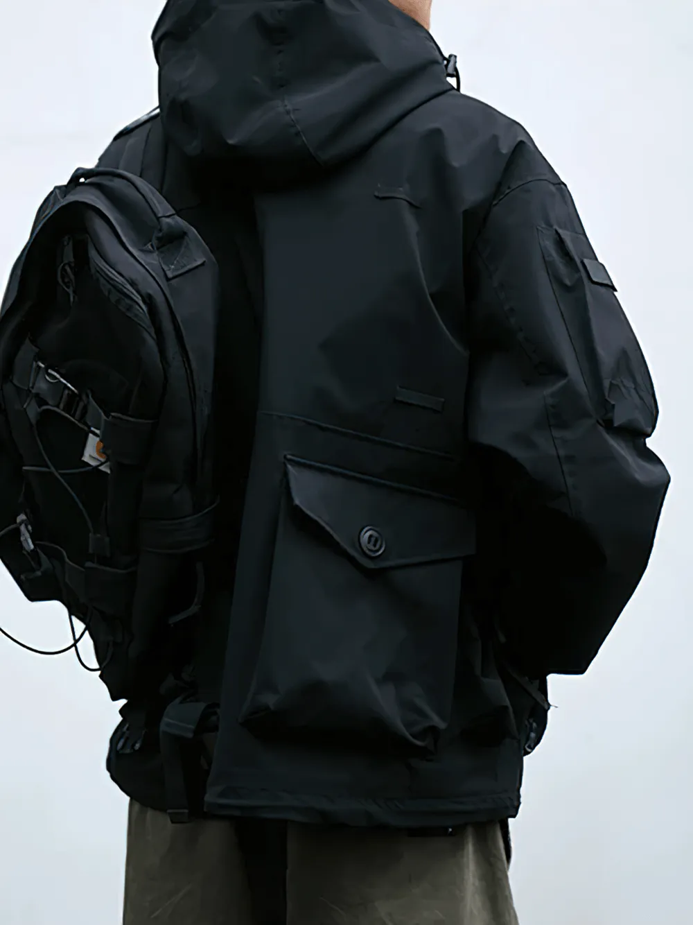 Waterproof Hooded Jacket with Multiple Pockets - SF2262