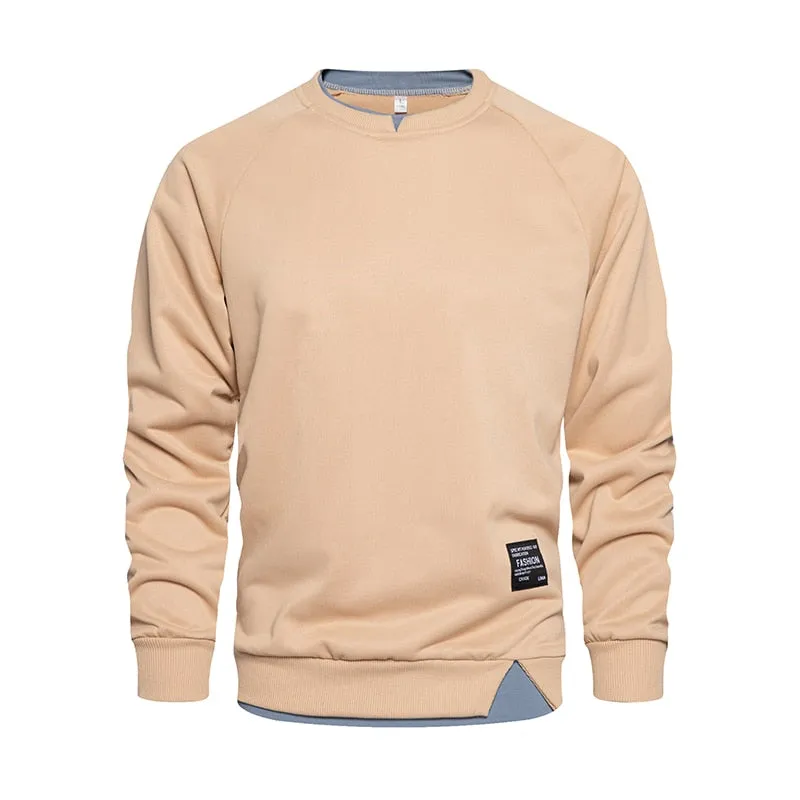West Louis Autumn O-Neck Regular Stylish Pullover Sweatshirt