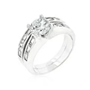WildKlass Rhodium Plated Stackable Ring Set
