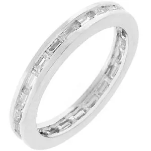 WildKlass Rhodium Plated White Eternity Ring