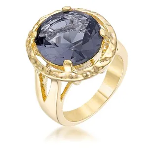 WildKlass Smokey Cubic Zirconia Organic Ring