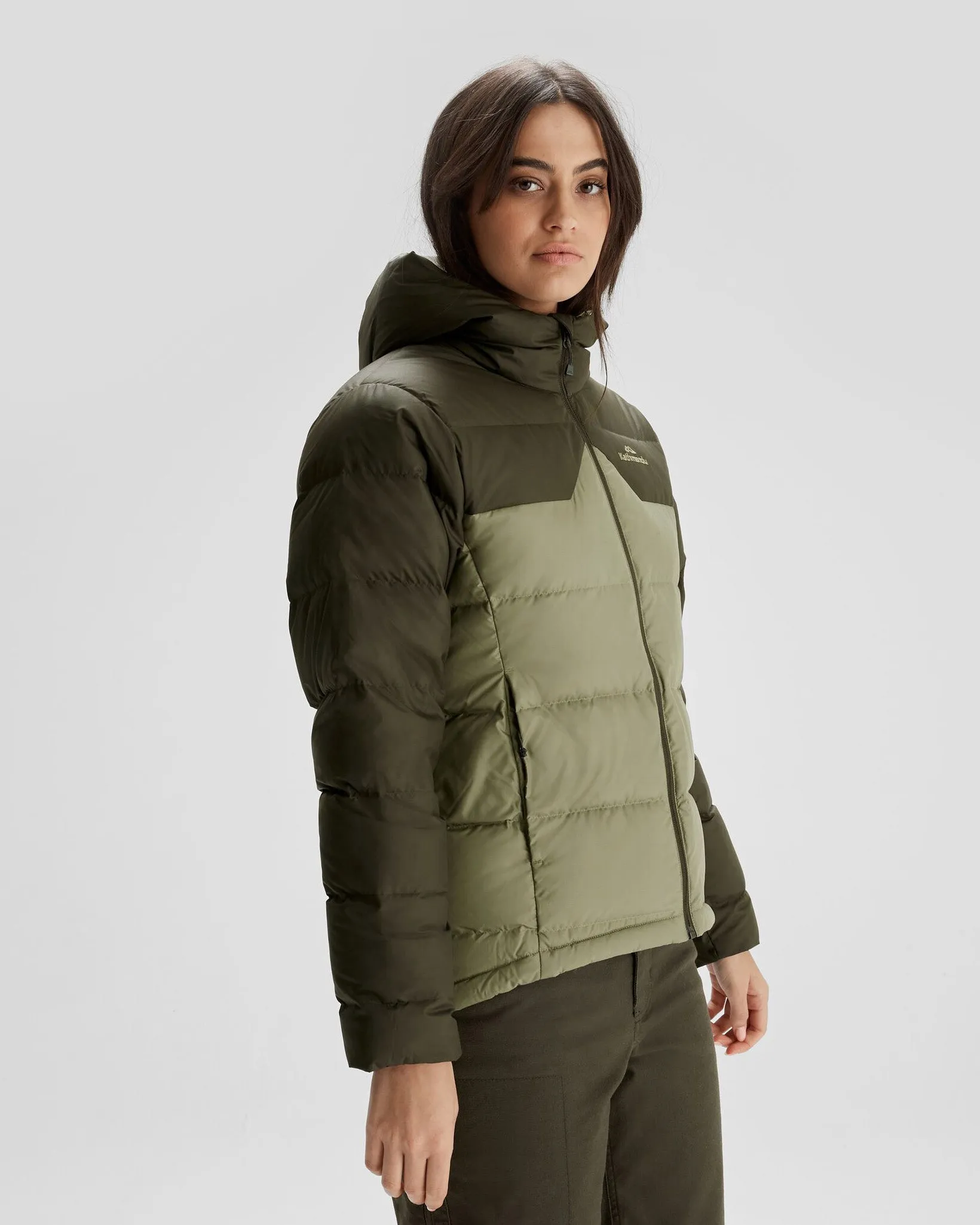 Women's Epiq Hooded Down Jacket - Beech/Dark Moss