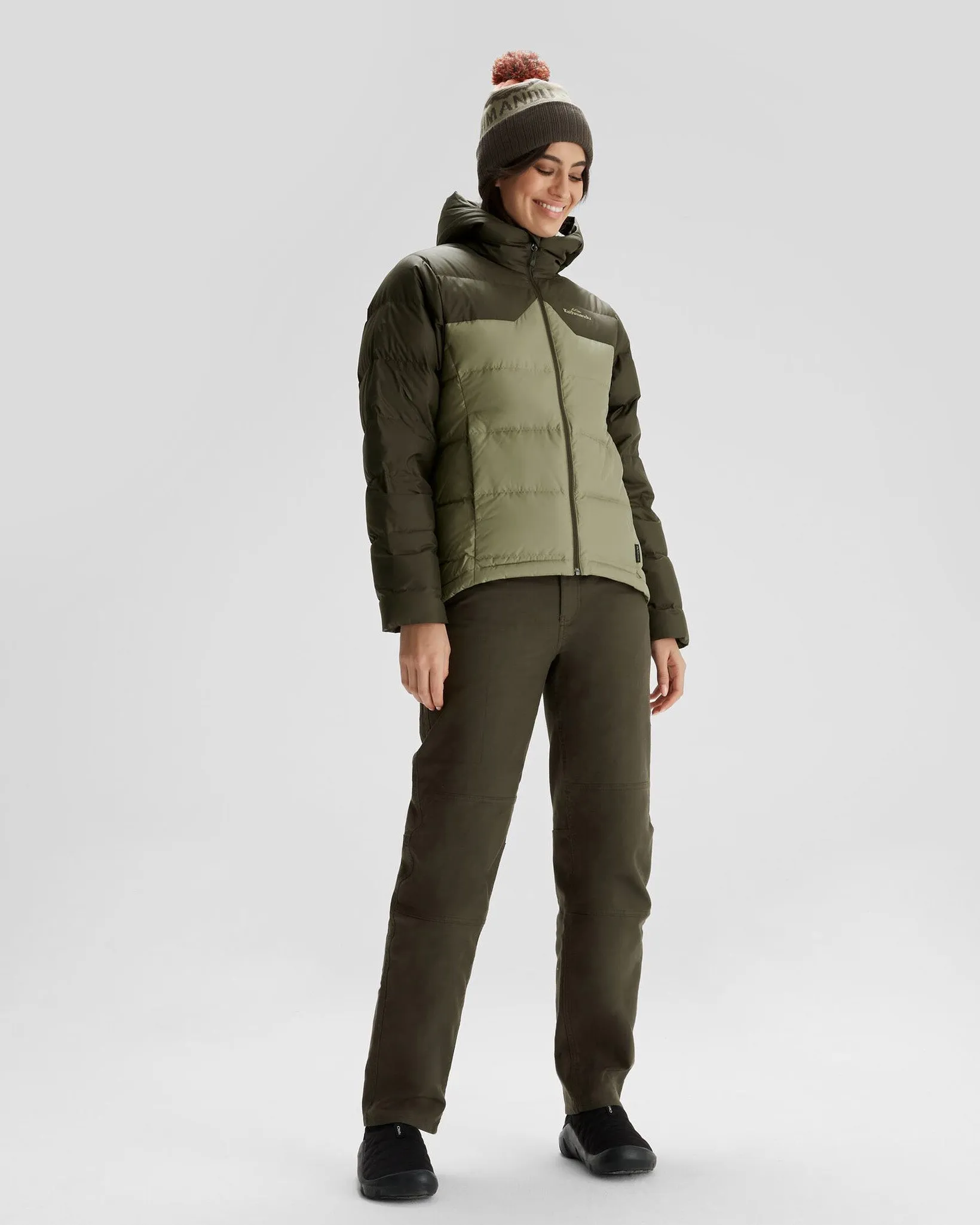 Women's Epiq Hooded Down Jacket - Beech/Dark Moss