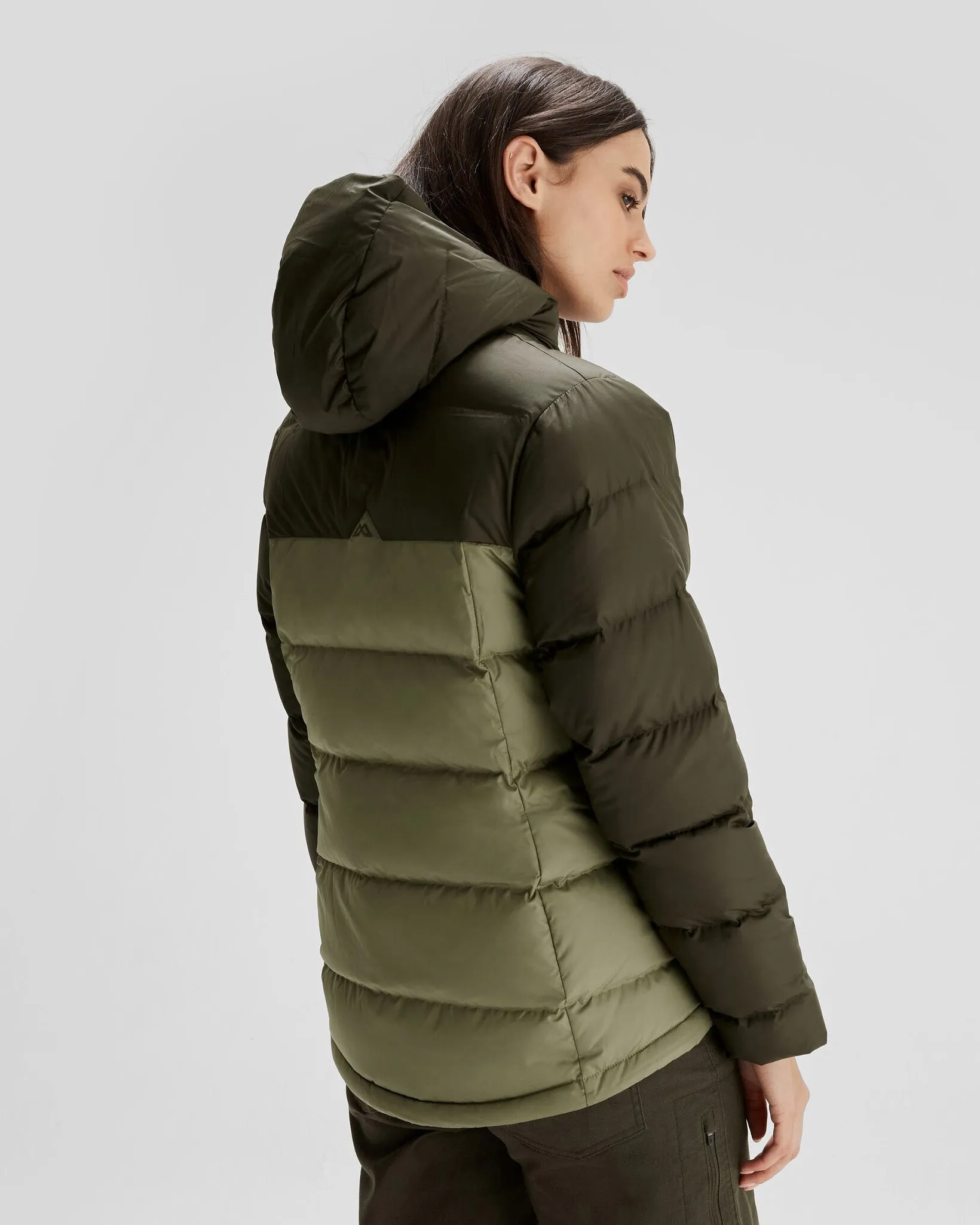 Women's Epiq Hooded Down Jacket - Beech/Dark Moss