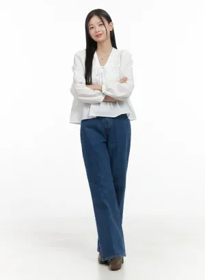 Yara Effortless Wide Leg Denim Jeans OS411